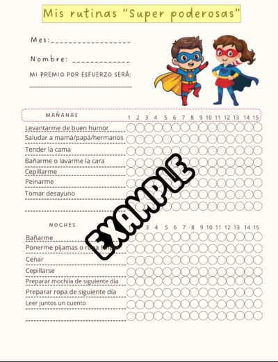 Mis rutinas “Super poderosas”